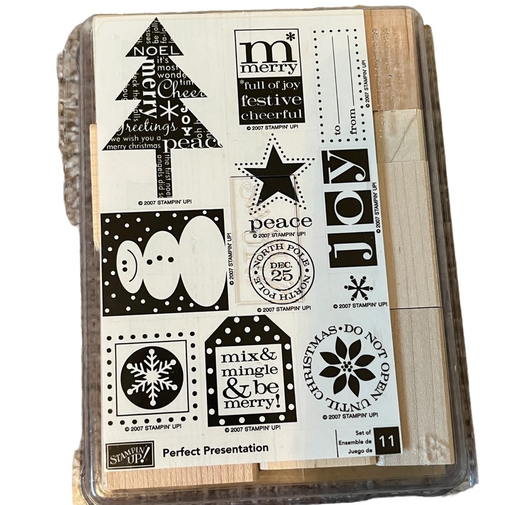 Stampin Up “Perfect Presentation” Christmas stamp set NEW holiday cards crafts